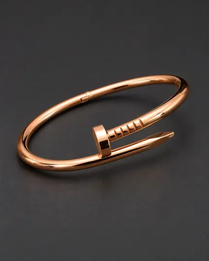 Rose Gold Nail-Inspired Cuff Bracelet
